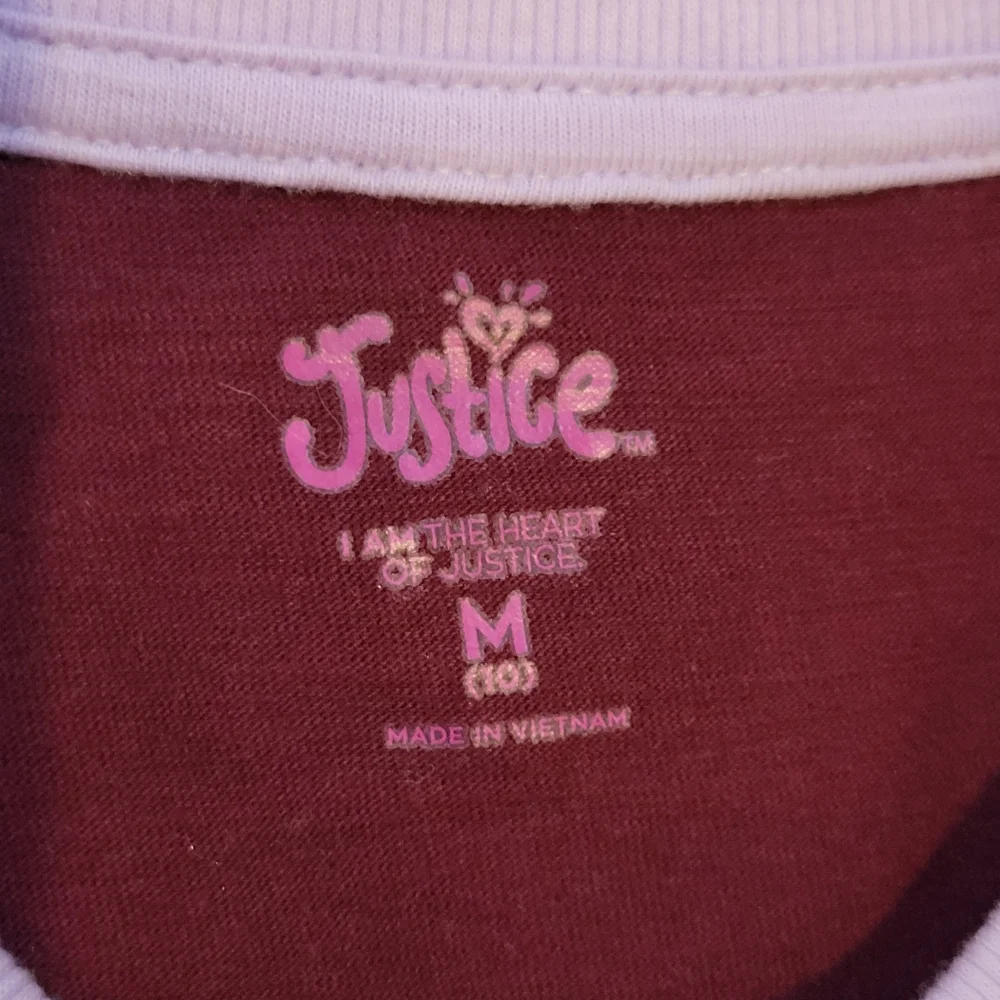 Justice Cheer Purple Long Sleeve Tops Girls Size 10